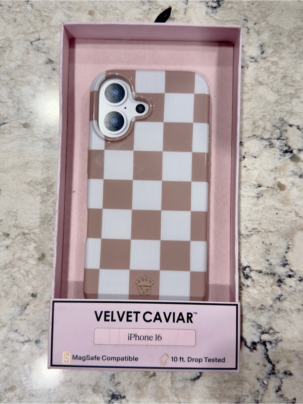 New in Box Velvet Caviar iPhone 16 MagSafe Compatible Checkered Phone Case
